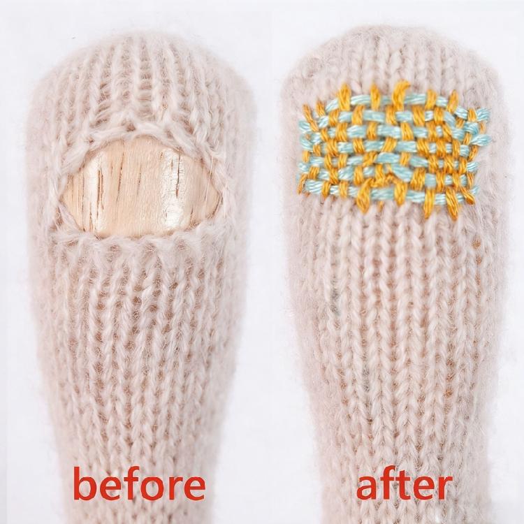 Effizienter Holzstopfnadel für die schnelle Reparatur von Handschuhen, Socken und Strickwaren
