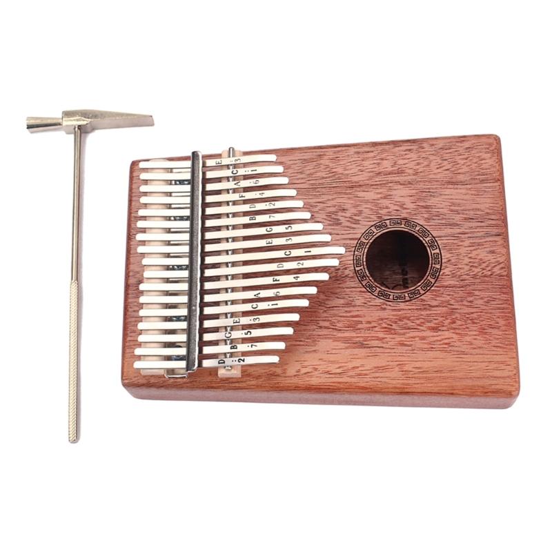 Kalimba 17 Keys Thumb Piano with Study Instruction & Tune Hammer Wood Finger Piano for Kids Adult Beginners Professional