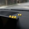 3/6Pcs Resin Ornaments For Auto Interior Dashboard Button Home Bedroom Office Living Room Mini Yellow Chick Car Decoration Gift