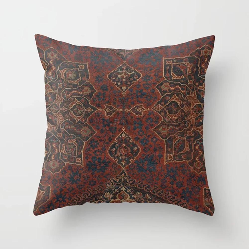 Home Decor Pillowcase Boho Psychedelic Texture Polyester Print  for Bedroom Living Room 45x45cm Funda De Almohada