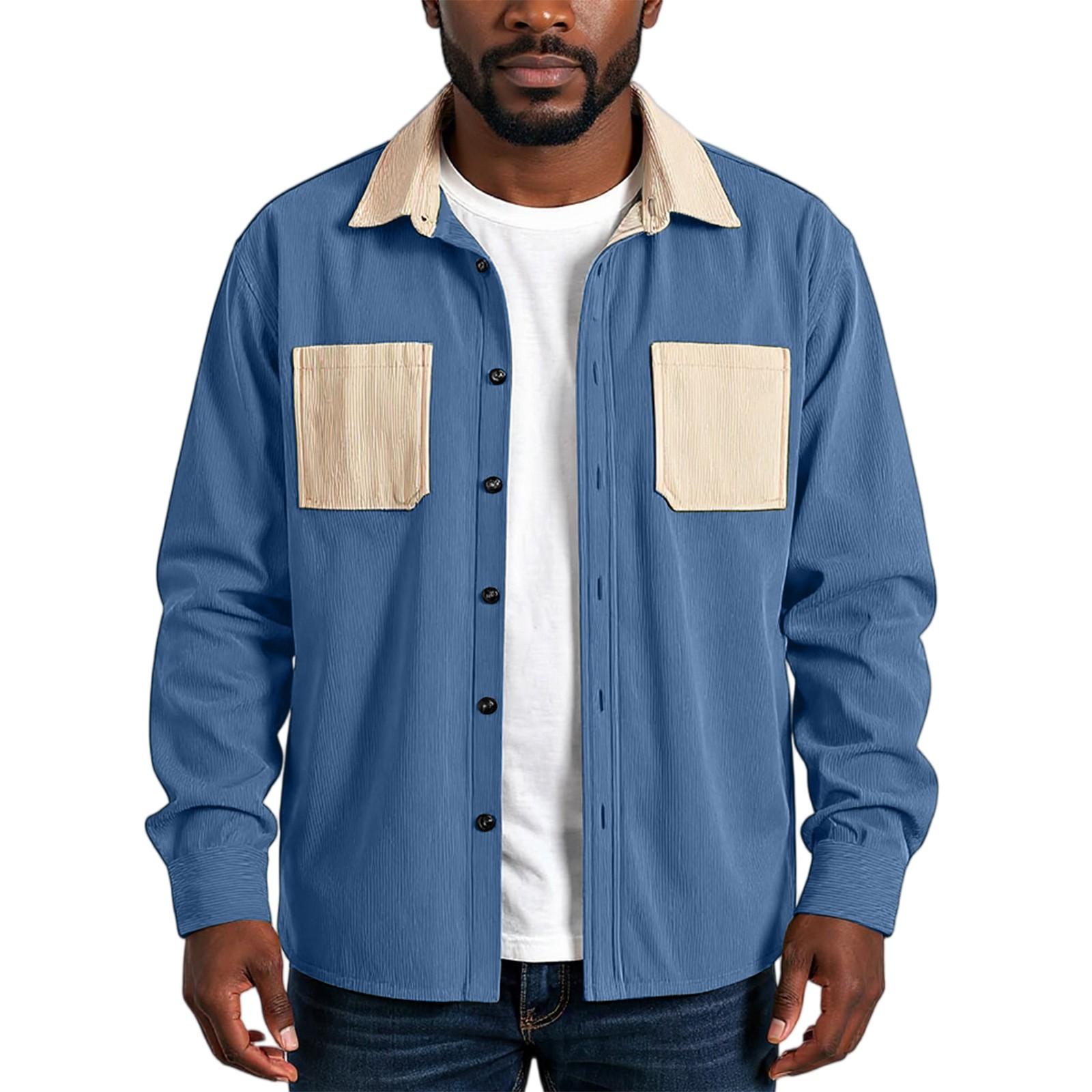 

Мужская спортивная и повседневная куртка свободного кроя XXL синий