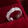 New Design Sparkling Crystal Zircon Rings for Women Fashion Simple Cubic Rhinestone Adjustable Open Ring Party Jewelry Gifts