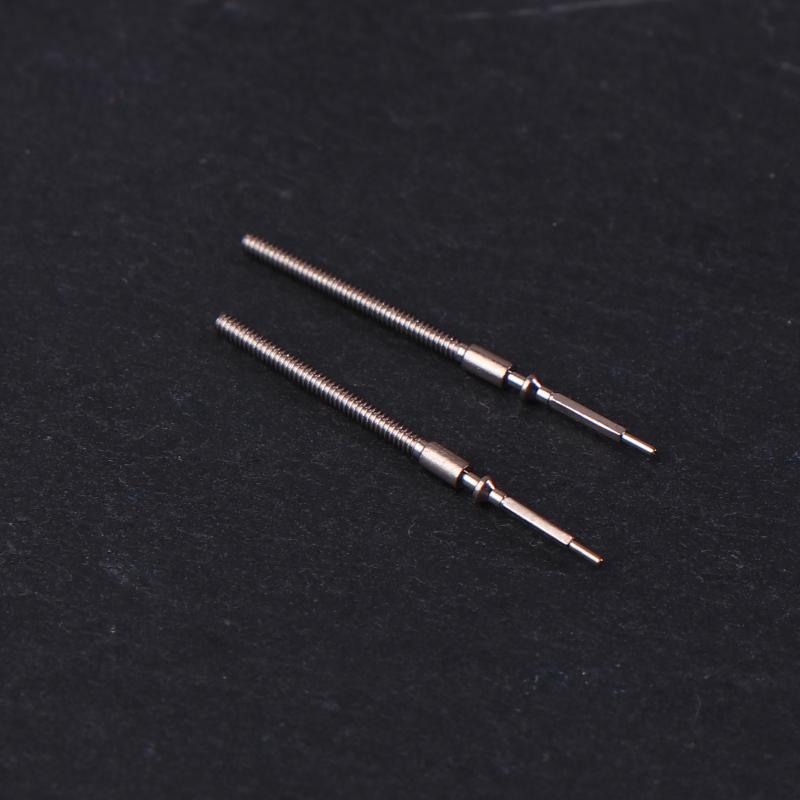 2Pcs 3135 Winding Stem Movement Repair Tool 3135 Movement Winding Stem Steel Handle Rod Steel Stem Crown Metal Watch Stems