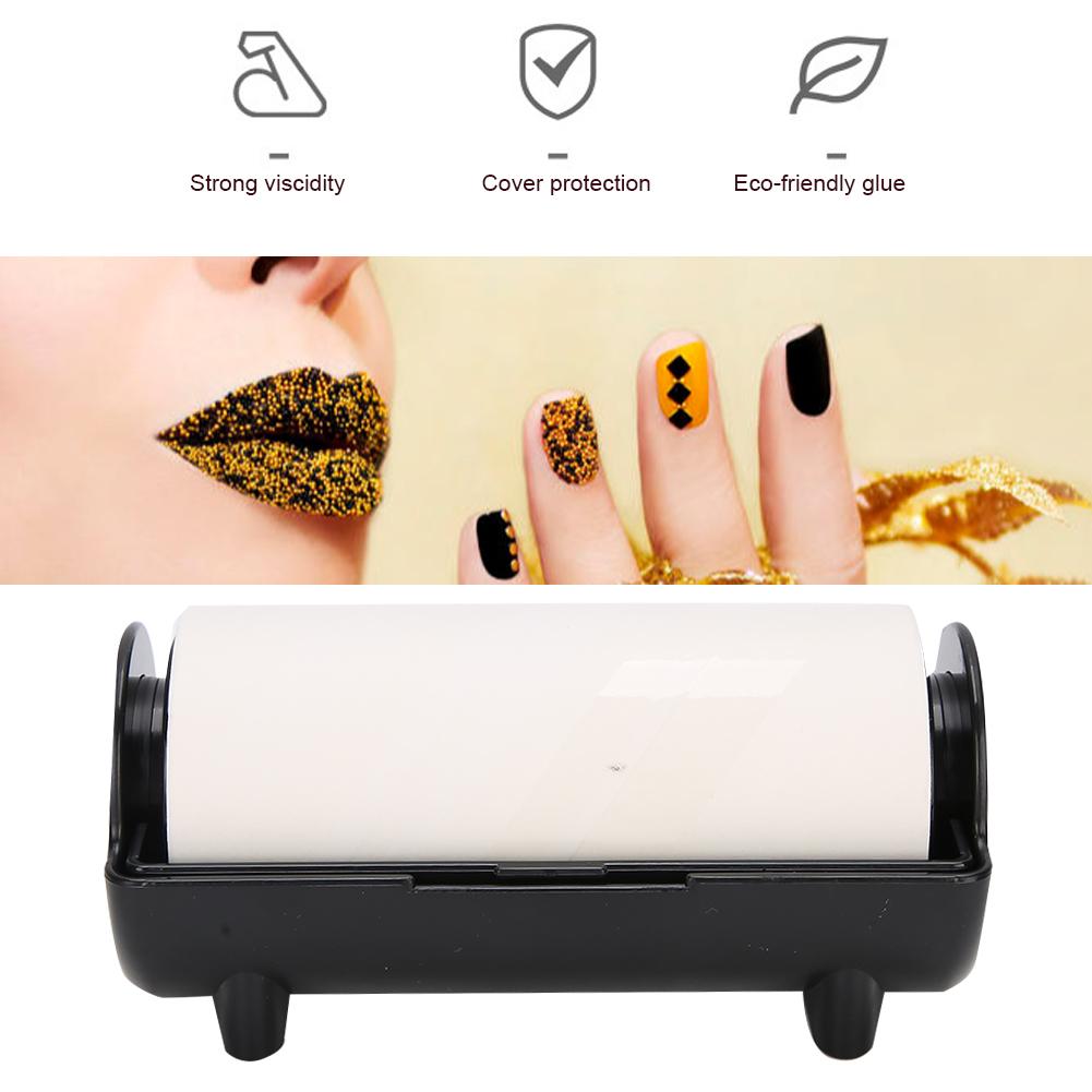Tampon à ongles, feuille de papier absorbant l'huile, outil de suppression de motifs, outil de manucure(Noir )