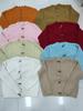 Korean Academy Style Round Neck Knit Cardigan with Horn Buttons for Women - Fall 2025