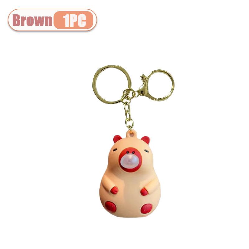 

1-10PCS Capybara Bubble Blower Keychain Squeeze Toy for Backpack Decoration Stress Relief Gift Kids Party Favor Novelty Key Ring As shown