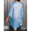 Women's Summer Loose Casual Crew Neck Seven-point Sleeve T-shirt