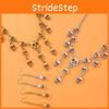 Skeleton Necklace Gothic And Earrings Set With Alloy Material For Halloween Festivities And Alternative Style