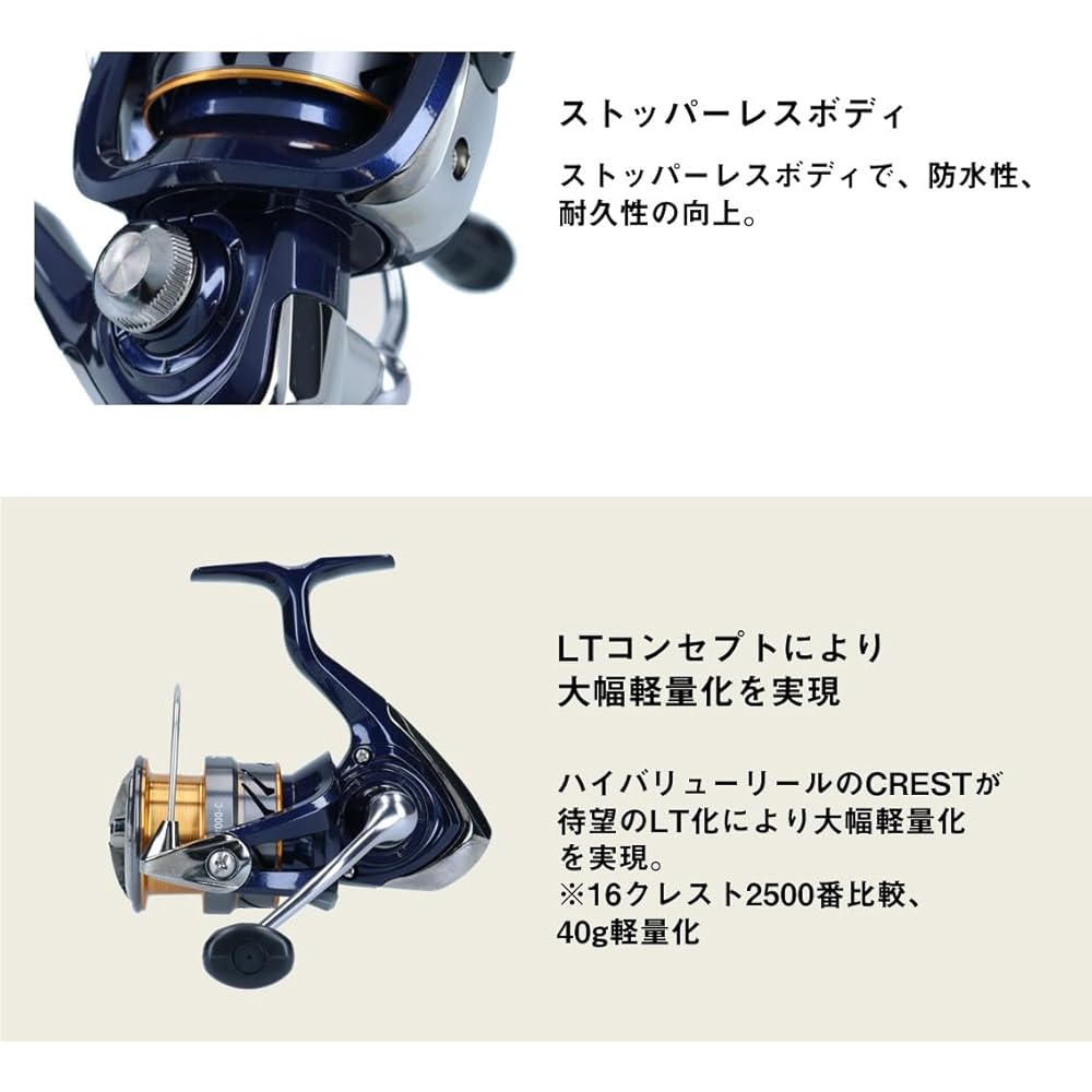 Daiwa (DAIWA) Spinning Reel 20 Crest LT2000 (2020 model)