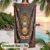 Roses Shadows Theme Quick Dry Beach Towel Custom Name Text Print Large Sand Resistant Towel Beach Vacation