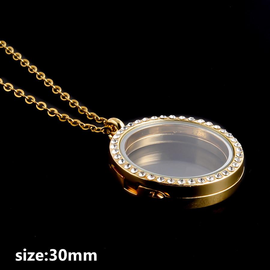 Kovový Kulatý Lesklý Skleněný Magnetický Medailonek Náhrdelníky Pro Ženy Muže Doplňky Paměť DIY Plovoucí Fotografie Dárek 60cm o Řetízek