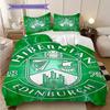 Hibernian Edinburgh Emblema Storico Set da Tre Pezzi (1 * copripiumino + 2 * federa, senza nucleo) Set biancheria da letto 2D Piatto Regalo di Natale Compleanno