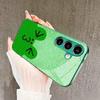 Bestseller Cute little frog Glass PhoneCase for Samsung Galaxy S26 S25 S24 S23 S22 FE Ultra Plus Built-in glass green Exquisite