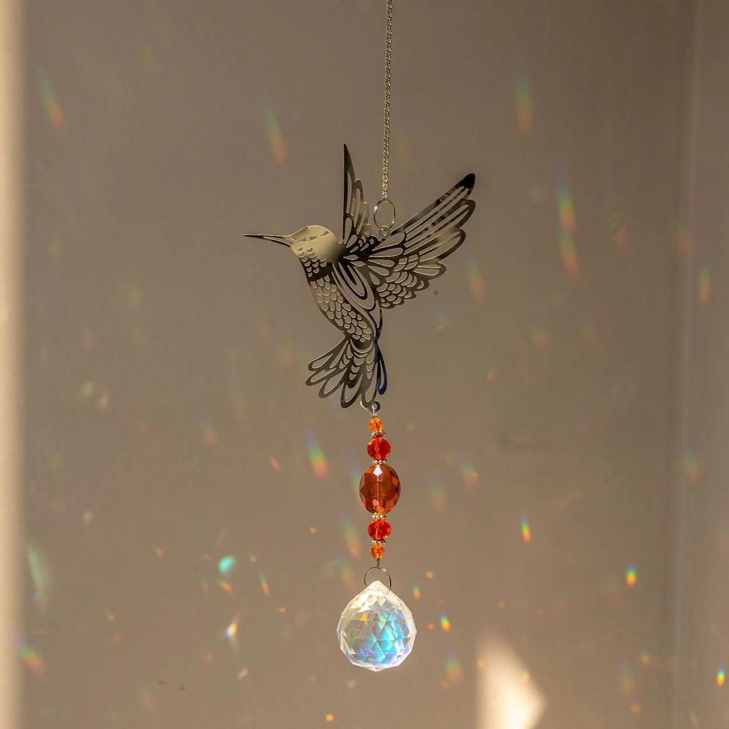 Crystal Sun Catcher Prisms Rainbow Chaser Window Wind Chime Tree of Life Home Car Decor Art Hanging Pendant