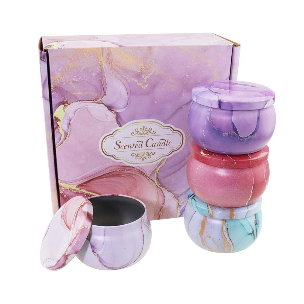 4.4oz Aroma Candle In Drum-shaped Tinplate Gift Jar