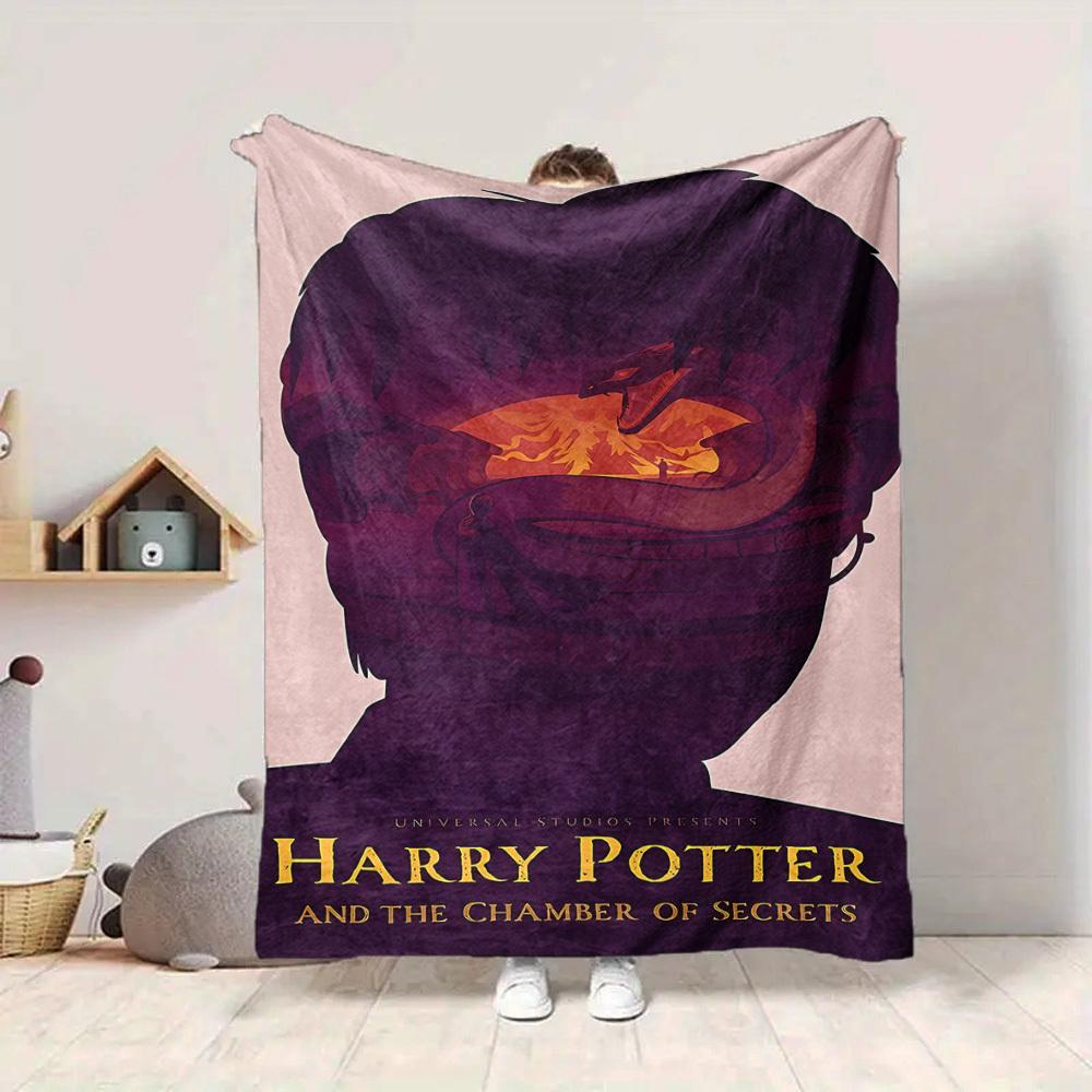 1pc Harry Potter Flannel Throw Blanket - HD Printed Lightweight Soft Warm All-Season Blanket for Sofa, Bed, Travel, Camping 039