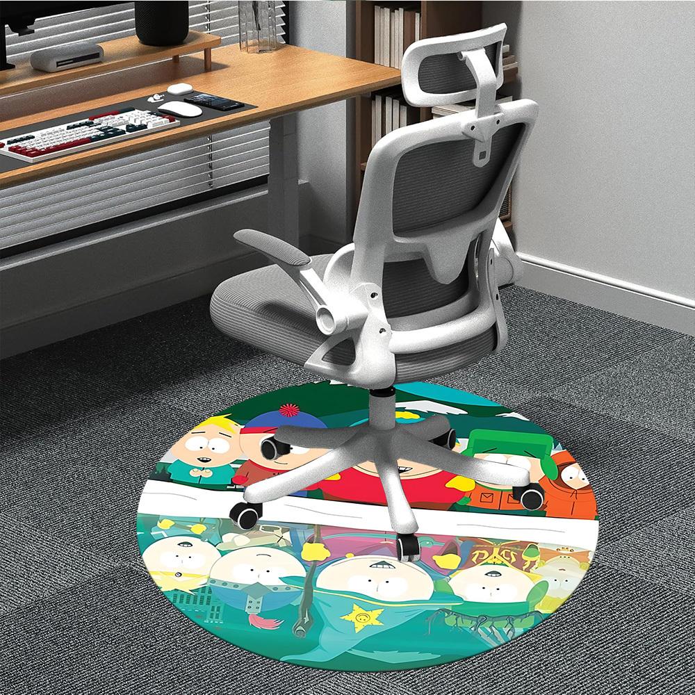 

1pcSouth Park Characters Office Round Area Rug, Indoor Mat Suitable For Office, Under Office Chairs Bedroom Living Room Home Decor, Room Deco164 80cm by 80cm