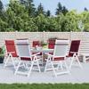 VidaXL High Back Chair Cushions Set of 6 Burgundy Red, Cushion, Chair Cushion, Seat Cushion 361903