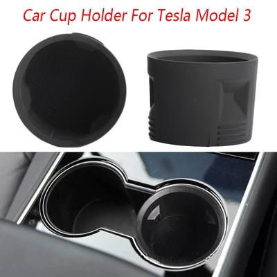 Suporte para copos de carro, suporte para inserir expansor, porta-bebidas, adequado para Tesla Model 3, acessórios internos, novo organizador de carro preto
