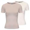 Womens/Ladies Crew Neck Slim T-Shirt (Pack of 2)