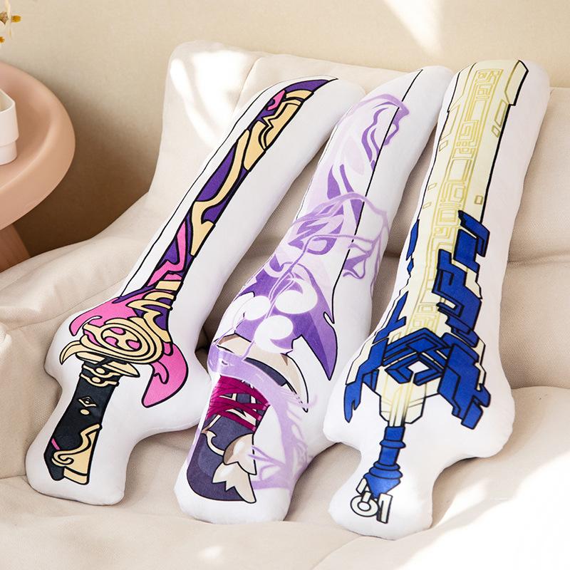 Genshin Anime Impact Sword Plush Doll Soft Crystal Ultra Fabric Toy Stuffed