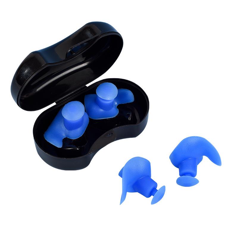 Waterproof Silicone Swimming Earplugs & Anti-Choking Nose Clip Set for Adults