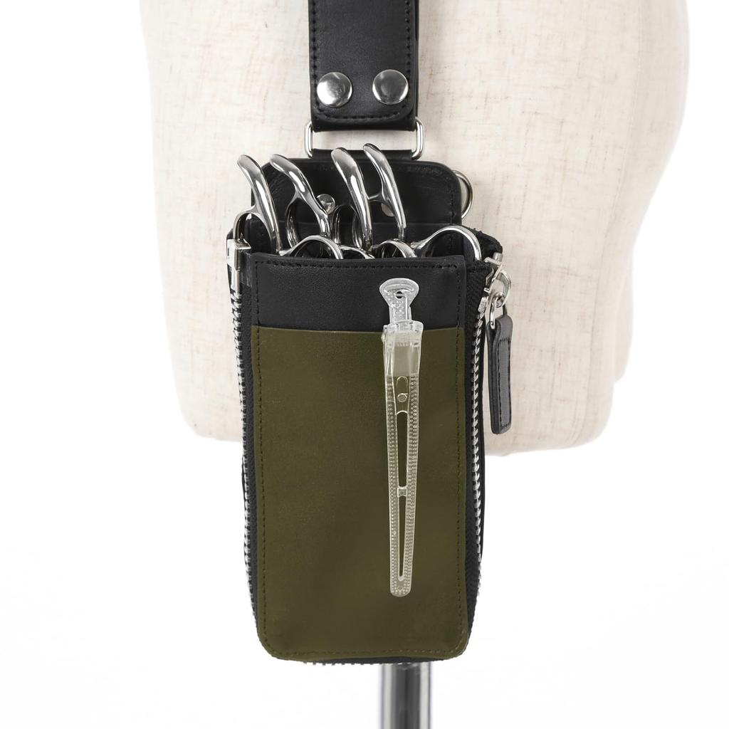 ABBEY x SHINGO KUZUNO Πρωτότυπη Συνεργασία Μαύρο x Λογότυπο Hideki Επαγγελματικό Κατασκευασμένο σε Ειδική Θήκη Ψαλιδιών Θήκη Abbey, Χακί, A-BKKH003, Χαραγμένο,