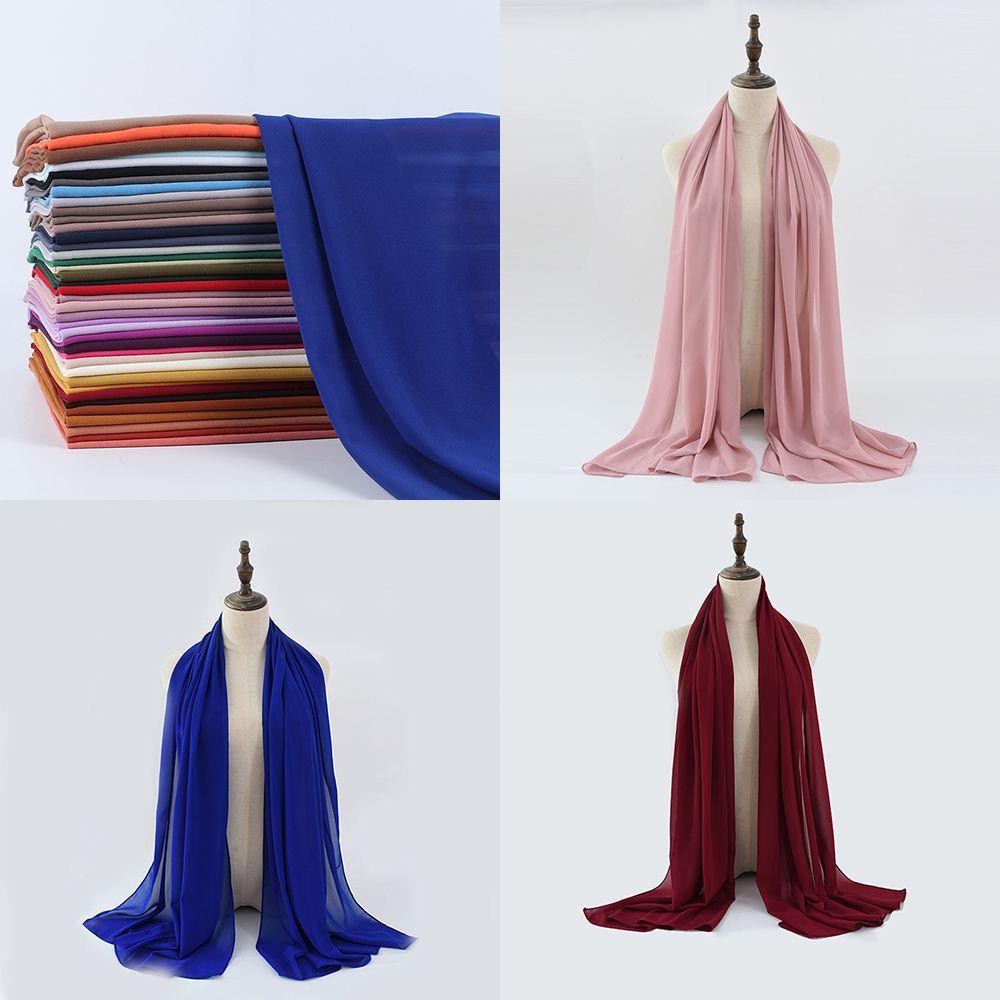 

180x75cm Stylish Shawl Long Knitted Headscarf Scarf Chiffon Silk Scarf