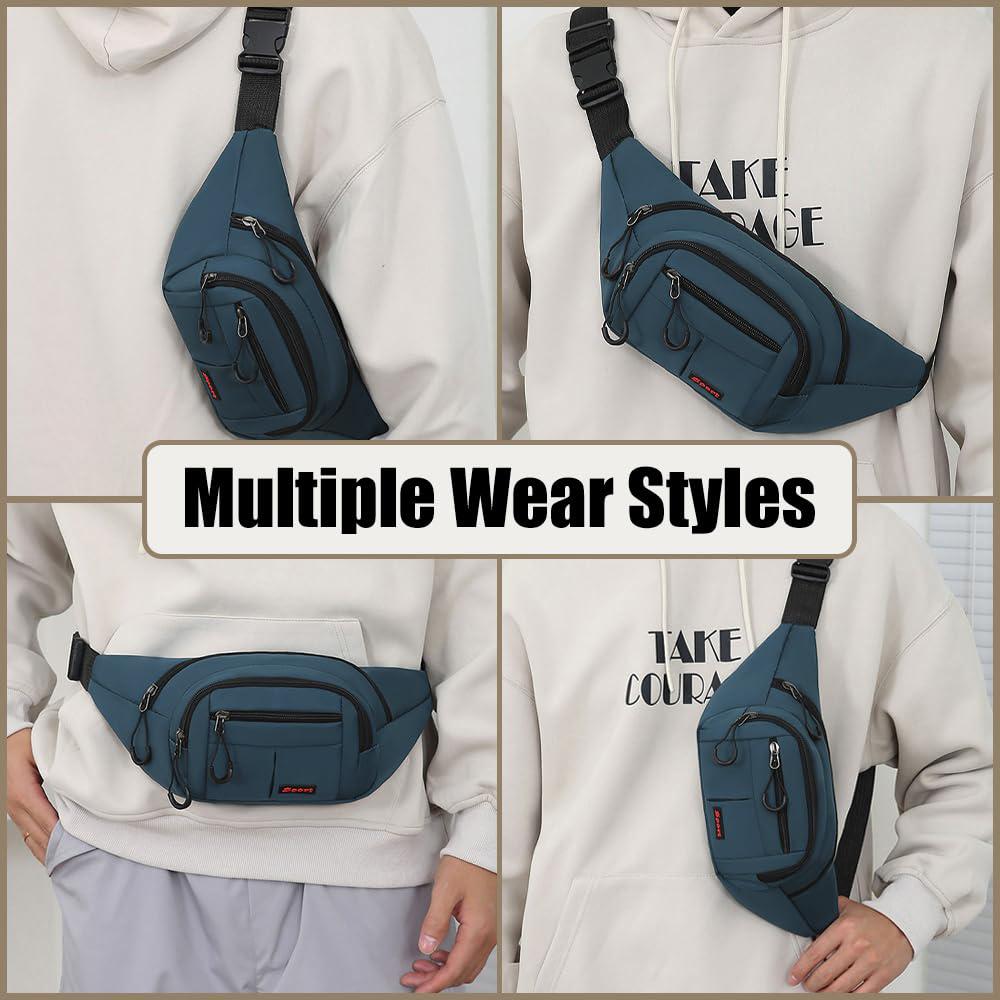 Men Women Waist Bum Bag Waterproof Sports Running Hiking Cycling Unisex Fanny Pack Holiday Travel Money Belt Pouch Wallet