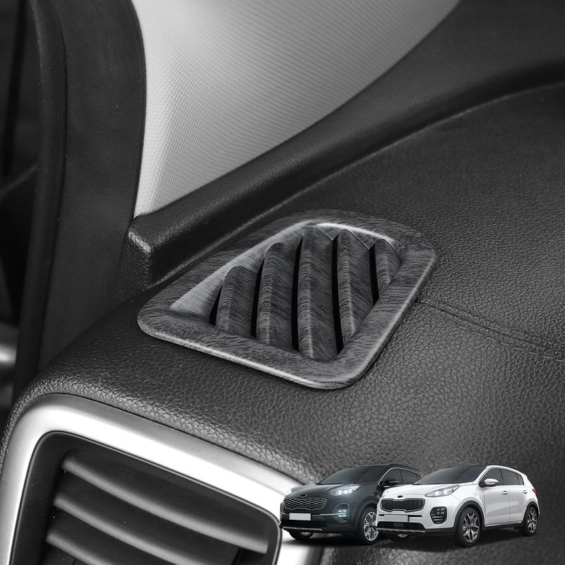 2Pcs LHD Front Upper Air Vent & Fuel Tank Lid Trim Frame Dashboard Interior Decor Accessories For Kia Sportage 2015-