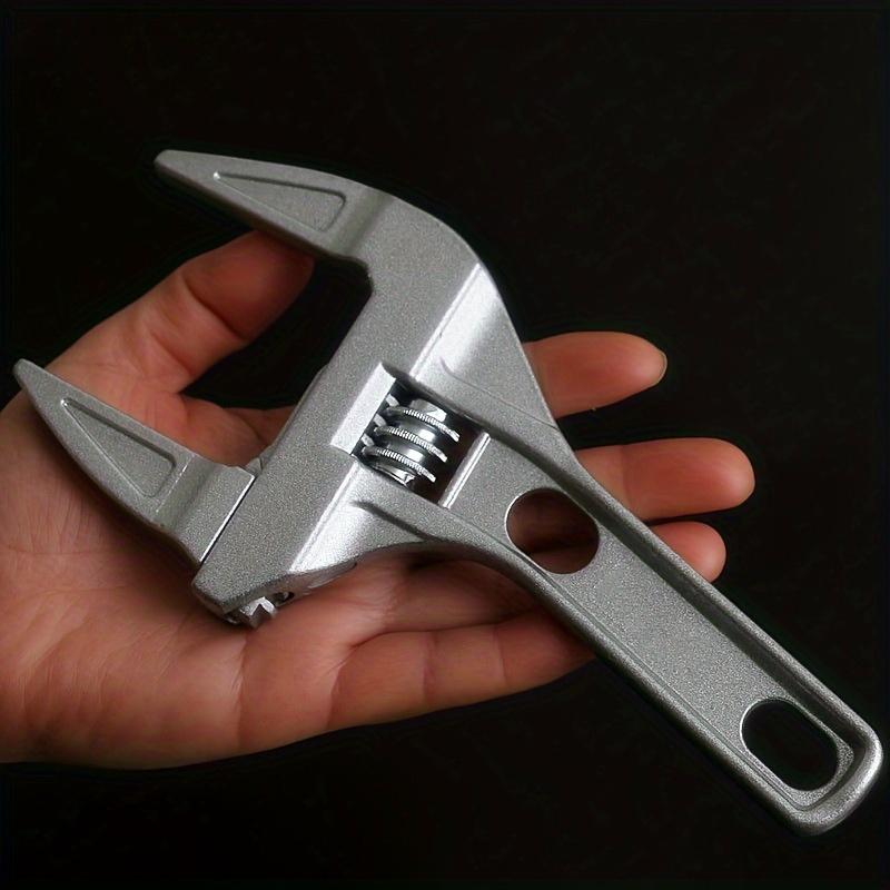 Multi Functional Bathroom Water Heating Wrench, Large Opening Aluminum Alloy Short Handle Adjustable Wrench, Water Pipe Faucet W