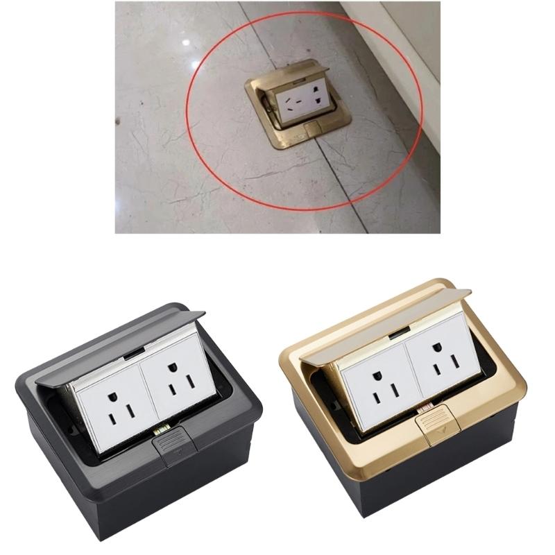 Strong Steel Ground Power Outlet with Spring Loading Popup Mechanism Corrosion Resistant Floor Port US Compatible