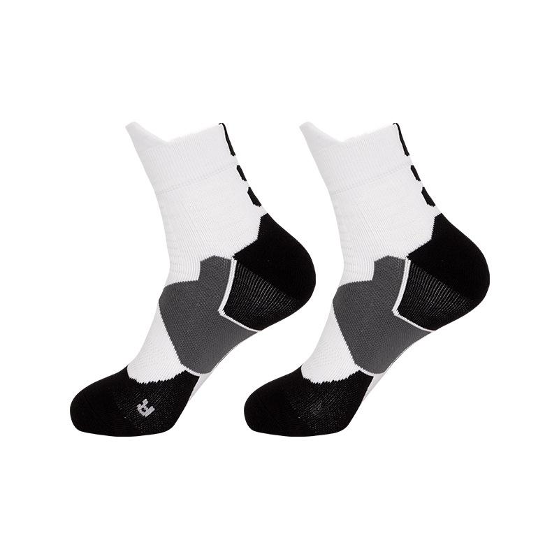

Professional Basketball Socks Non-Slip Towel Bottom Running Sports Socks Breathable Badminton Training Tube Socks mcode(shoesize34-38)_2Pcs