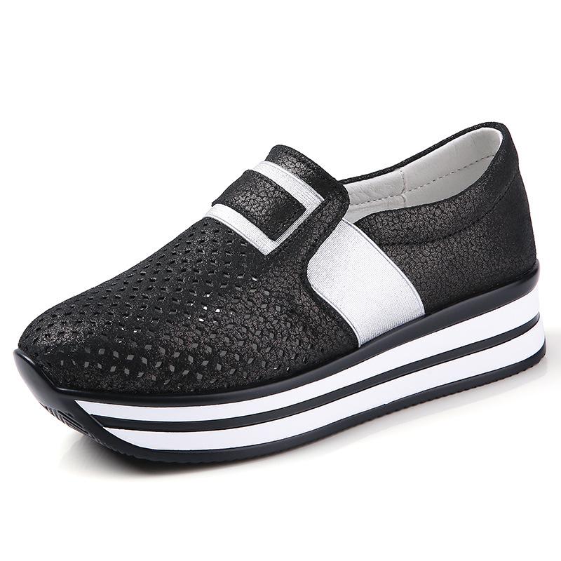 Single Shoes Women Hollow Platform Platform Shoes Women Casual Loafers All Match Shoes