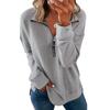 Women's Solid Color Long-sleeved Top With Zipper Sportswear Jacket Sweater
