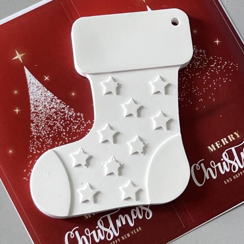 Food Safe Silicone Christmas Stocking Molds Easy Release Design Handmade Holiday Decorations Crafting Supplies