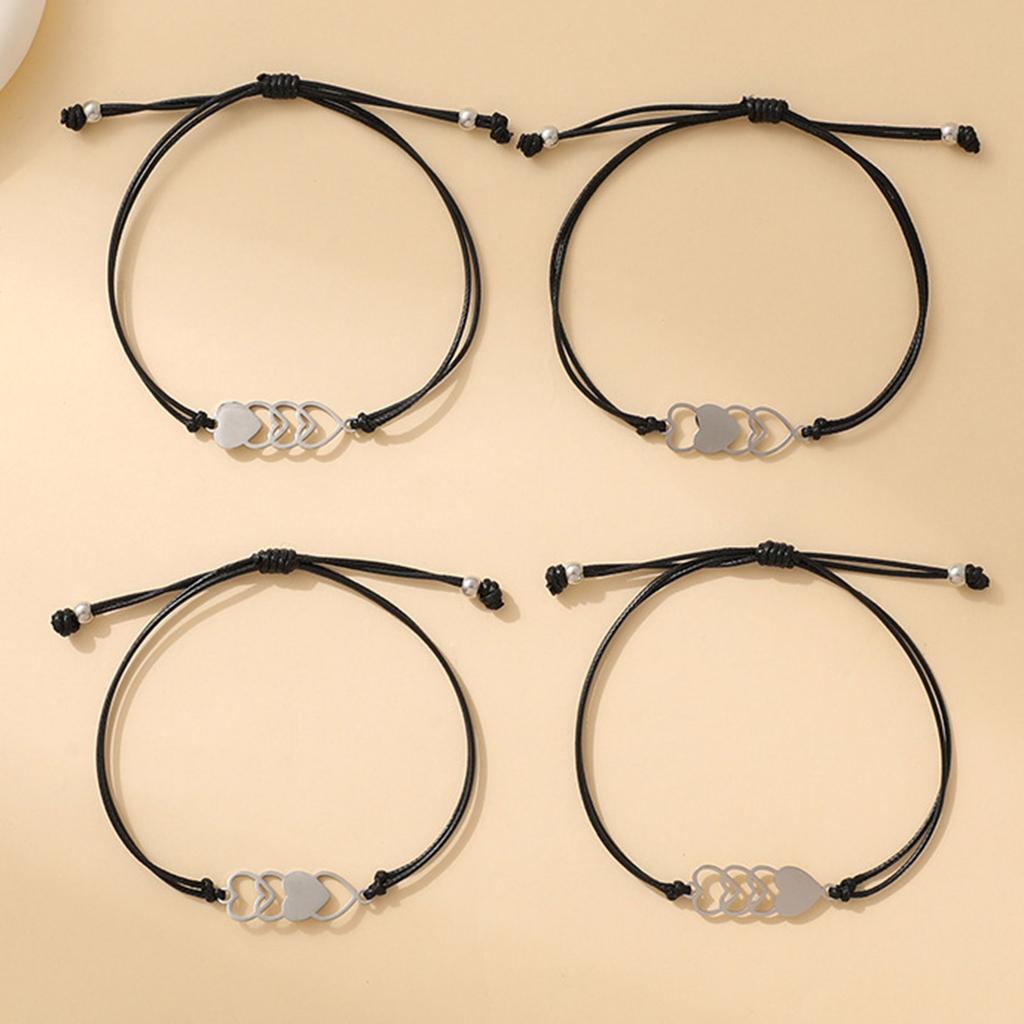 1 Set Handgefertigte Geflochtene Armbänder Seilarmbänder Baumwollfaden Verstellbarer Handgelenkschmuck Geeignet für Verschiedene Anlässe