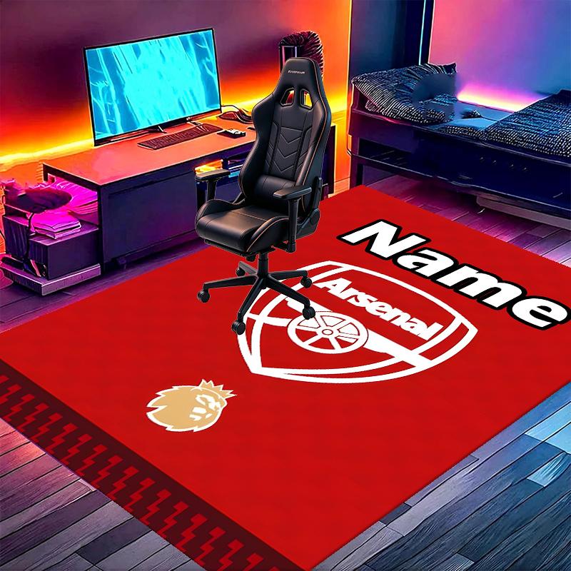 Custom Name Personalized football team Print Carpet, Versatile Home Decor Rug, for Playroom, Apartment, Balcony, Entryway, Hallway Gift