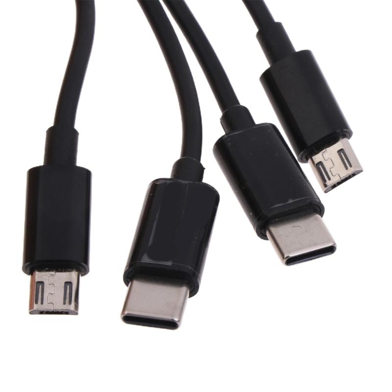4-in-1 USB C To Multi Charging Cable USB C To Micro USB + Type C Universal Charger Cable for Phone Multiple Devices