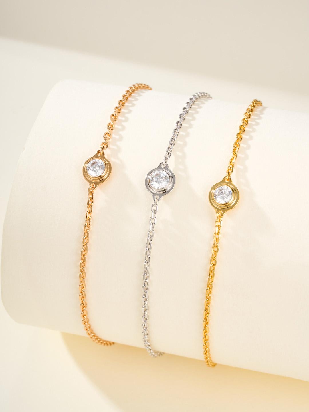 

Браслет з одним діамантом у формі маленької НЛО з візерунком зів ялої сітки для чоловіків і жінок Високоякісний Подарунок для щоденного носіння Щоденні вбрання 17CM золотий