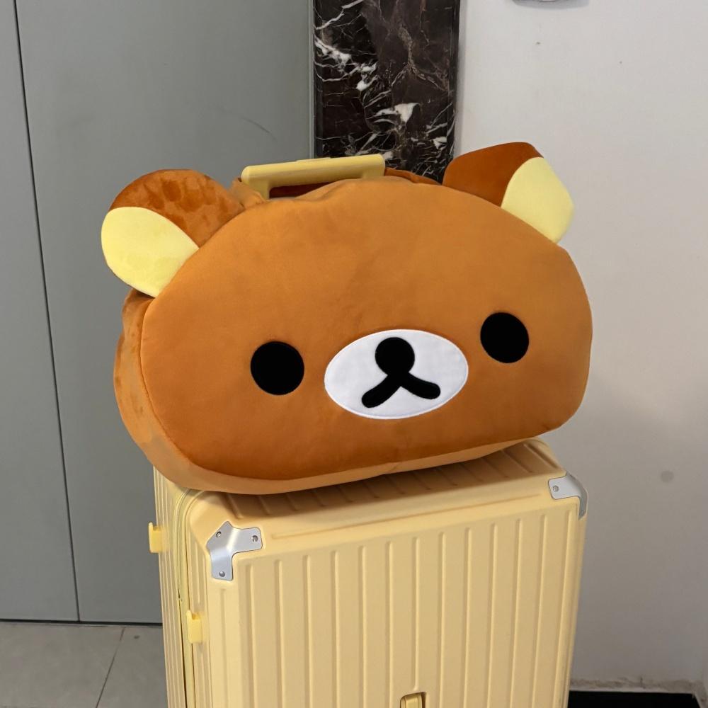 Cartoon Large Capacity Rilakkuma Bag Rilakkuma Plush Shoulder Tote Bag Anime Casual Tote Bag Bear Handbag Soft Gifts