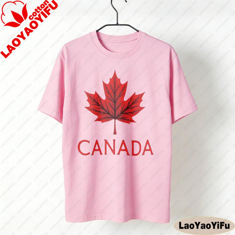 Canada Maple Leaf Print TShirt Canada Pride Shirt Daily Life Casual Unisex Unisex Unisex Cotton Tshirt Canadians Gift Short Sleeve