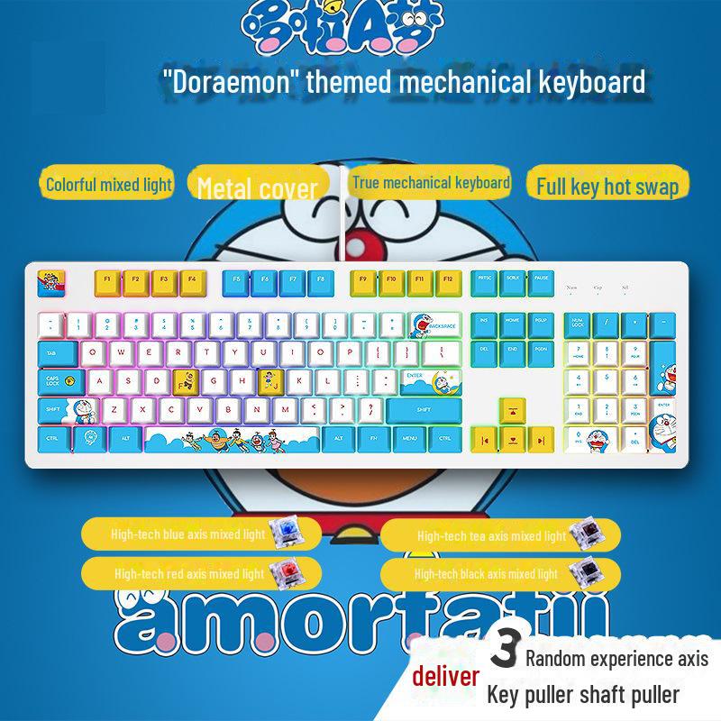 104-Key Wired Gaming Mechanical Keyboard, Blue/Black/Tea/Red/Silent Switches, Mahjong Sound, Hot-Swappable, Customizable