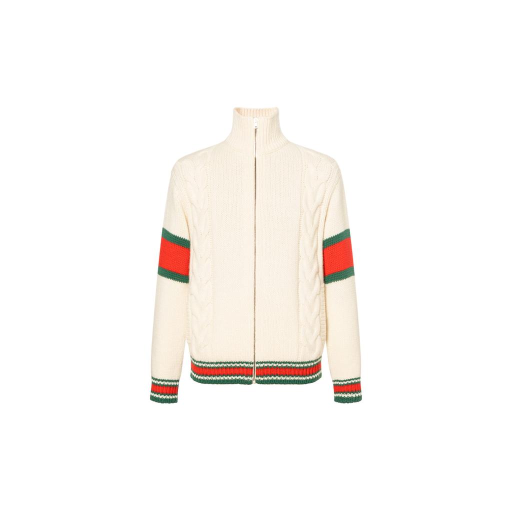 Gucci Cable Knit Bomber Jacket 599311-XKA32-9133