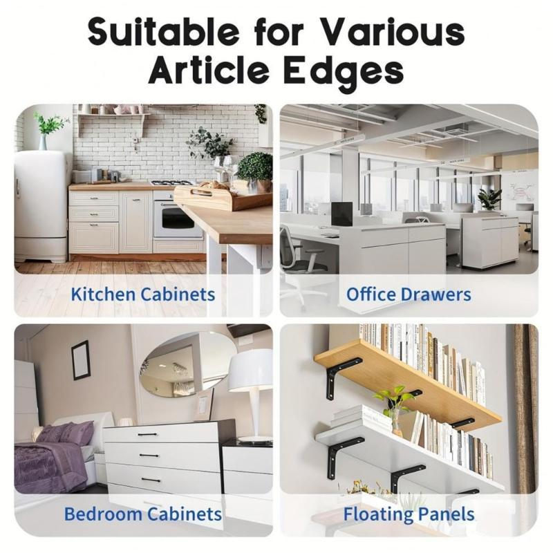 Strong Clear PVC Edges Guard 45cm Adjustable Length Customizable Protector for Cabinet Corner Child Proof Protect