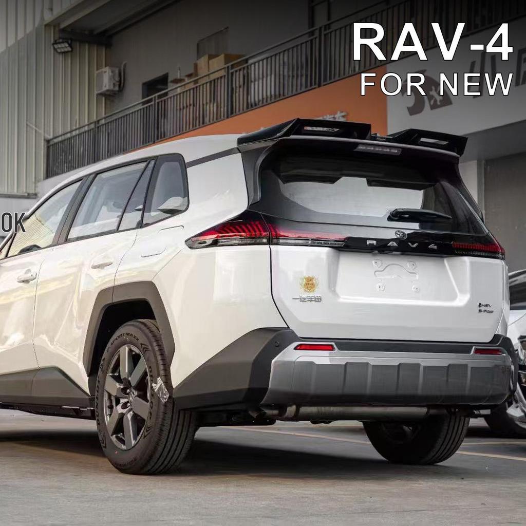 Fits 26 Models: Sixth-Gen RAV4/Wildlander Rongfang Sport Large Rear Spoiler - Drill-Free Rear Diffuser Top Wing