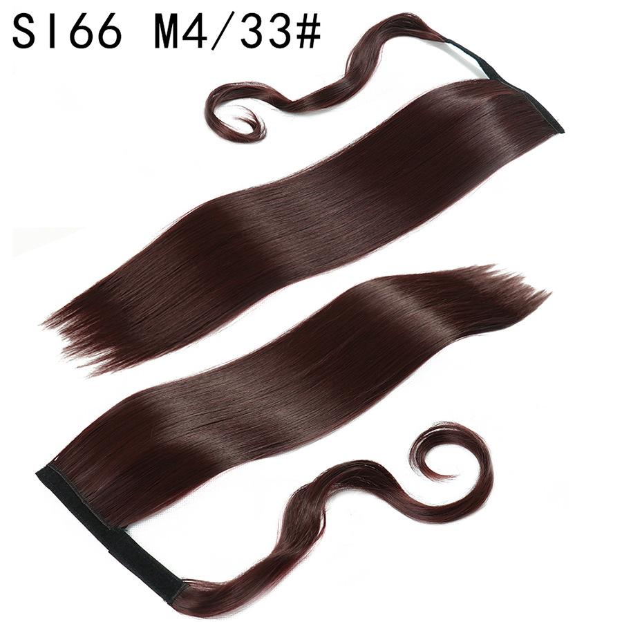 LISI HAIR Synthetic Fibers Are Clipped Onto A Ponytail Hairpin To Extend The Length of A Woman's Hair At High Temperature