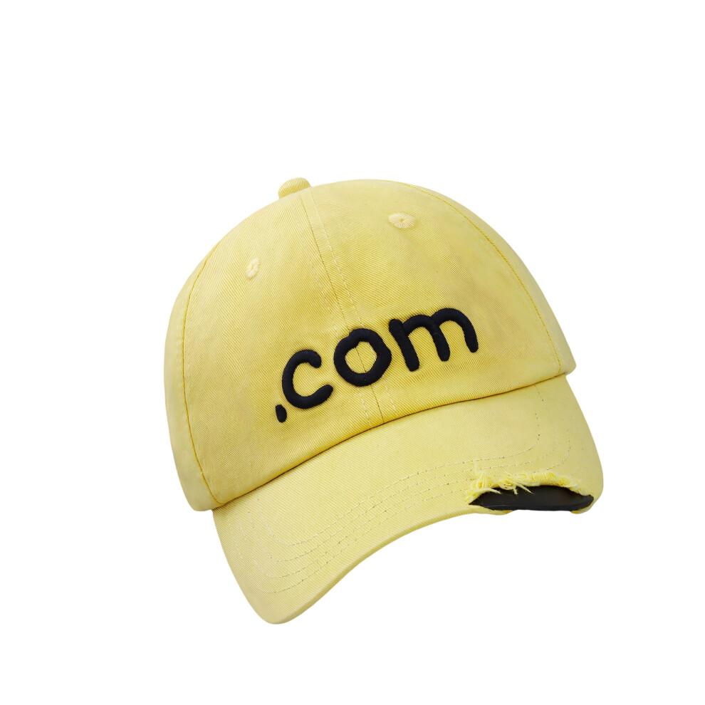 Trendy Cotton Baseball Cap With Embroidery Letter And-Yellow