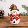 Santa Claus Snowman Resin Figurine Christmas Tabletop Decoration for Home Office Desk Festive Holiday Gift
