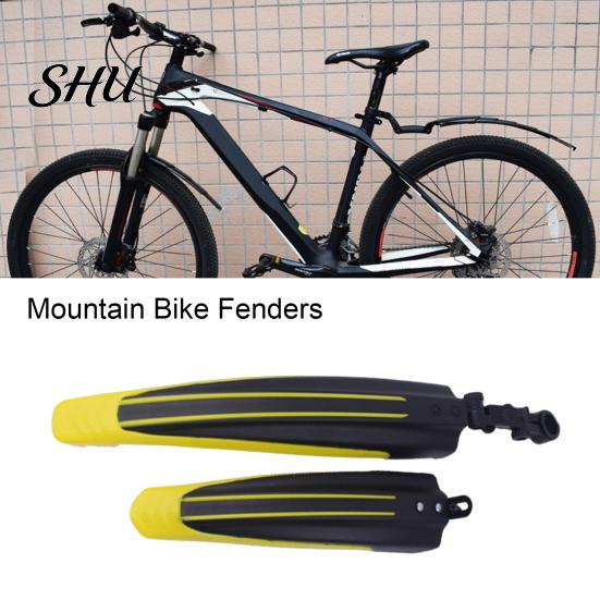 Durable Bicycle Wings 2Pcs Bike Mudguard Set Front Rear Fenders High Strength Accessories Anti-fouling Design Universal Easy to Install Rust-free